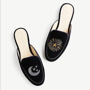 Ann Taylor Valeria Moon Velvet Loafer Slies